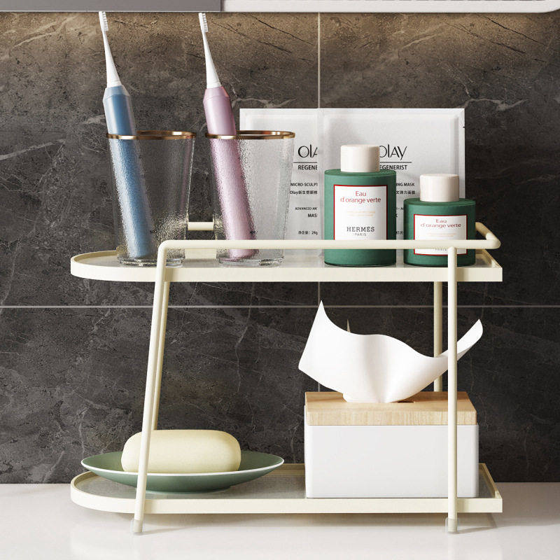 浴室洗手间洗漱台置物架梳妆台轻奢级感桌面化妆品漱口杯收纳架,淘宝优惠券,粉丝福利购,淘宝优惠卷