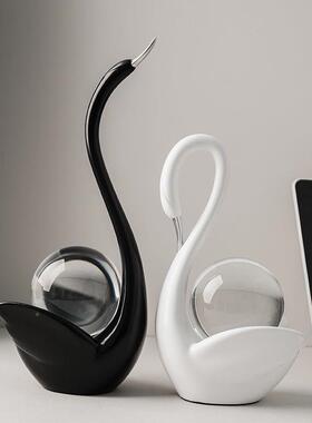 汉贝美水晶鹅球情侣天摆现代轻奢家居件玄关客厅酒柜电视52976774