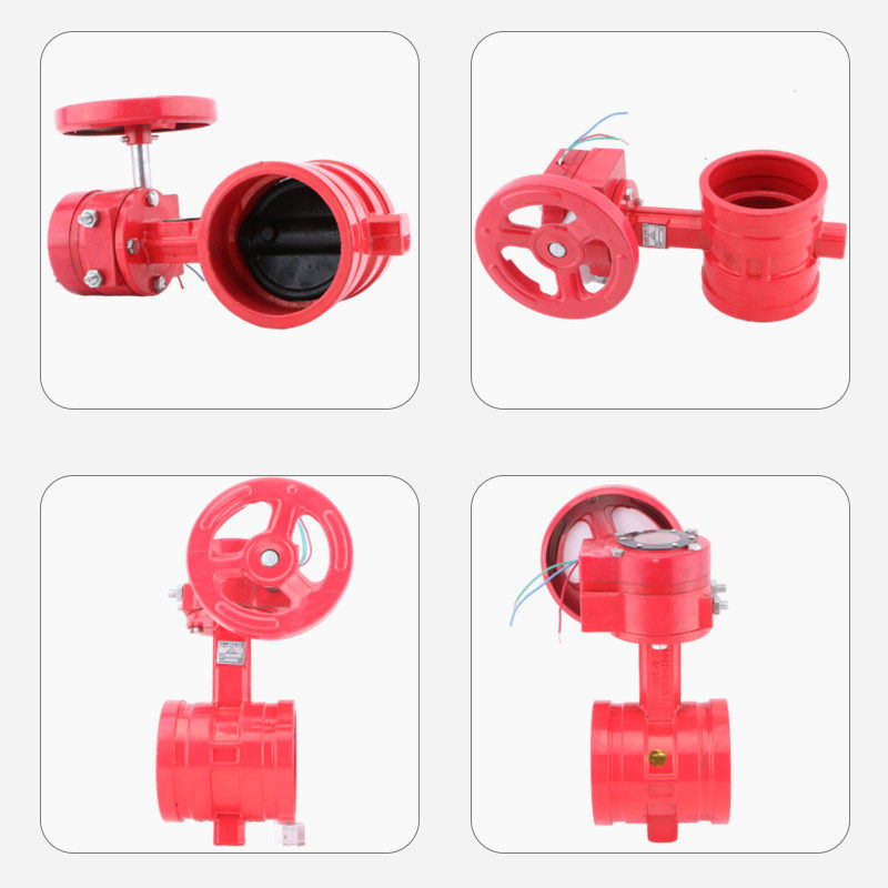 沟槽信号蝶阀XD381X-16涡轮沟槽卡箍蝶阀 消防阀门 DN80/100/150,淘宝优惠券,粉丝福利购,淘宝优惠卷