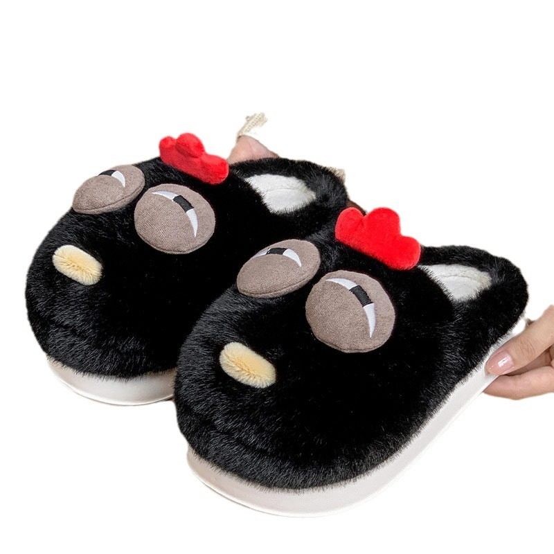 2024冬季新款棉鞋个性搞怪卡通鸡女鞋外穿居家毛绒保暖棉拖,淘宝优惠券,粉丝福利购,淘宝优惠卷