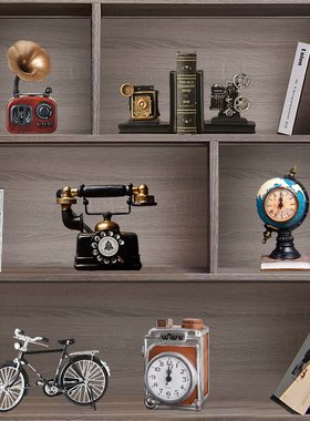 速发复古美式摆件家居饰品高档柜柜客厅装饰品展书示书架风小摆件