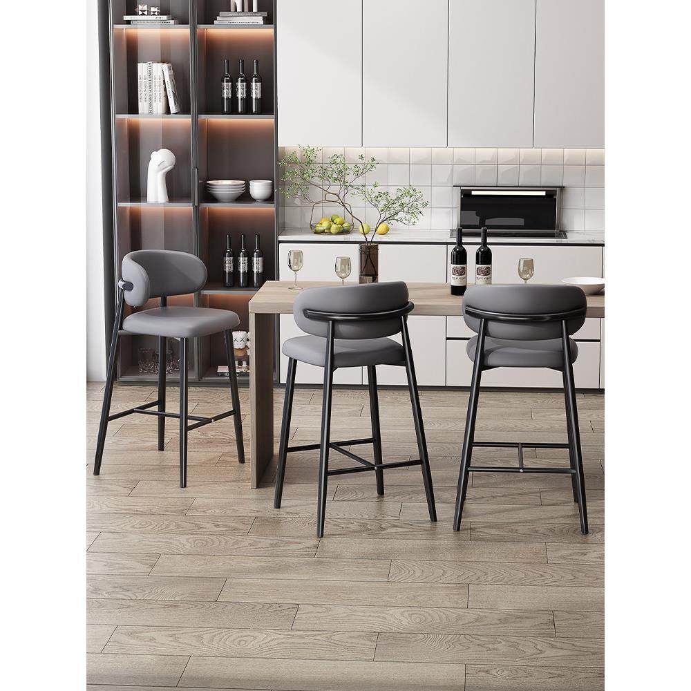 高脚椅家用轻奢风吧椅铁艺酒吧椅咖啡厅吧台凳岛台现代简约吧台椅,淘宝优惠券,粉丝福利购,淘宝优惠卷