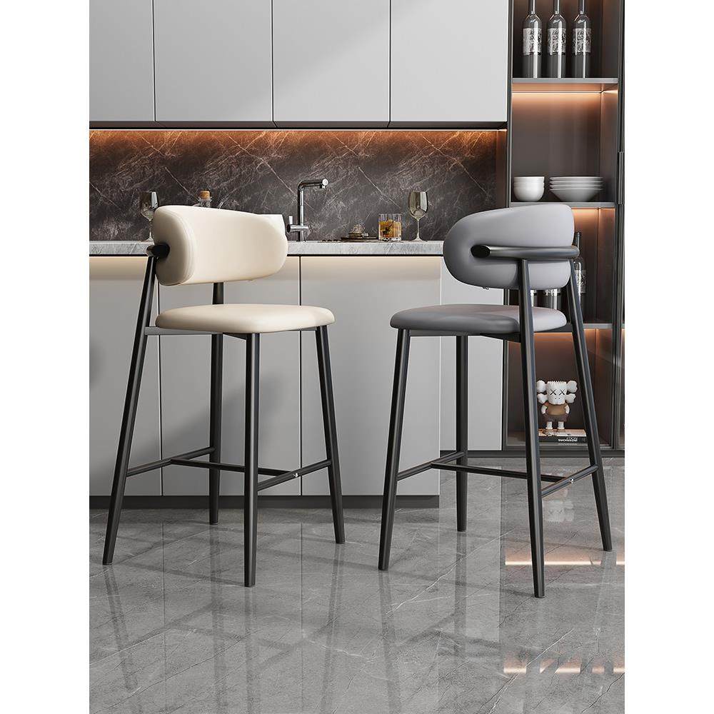 高脚椅家用轻奢风吧椅铁艺酒吧椅咖啡厅吧台凳岛台现代简约吧台椅,淘宝优惠券,粉丝福利购,淘宝优惠卷