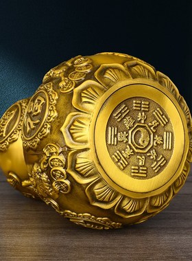 热销黄铜葫芦摆件八卦挂件开口空心龙头招财麒麟貔貅福禄玄关开业