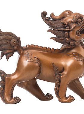 热销紫铜貔貅摆件一对办公室客厅酒柜工艺品家居饰品摆设店铺开业