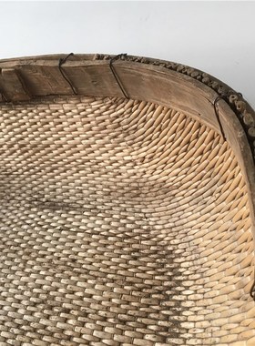 速发农村老物件老旧农具老木骡子老式旧藏筛大簸箩博物馆怀旧收木