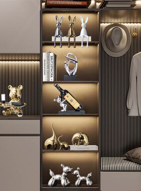 速发熊酒柜装饰品摆件轻酒高档套装客厅红奢架玄关电视柜家居摆设