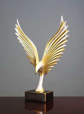 速发大鹏展翅摆件厅客玄关书房书柜电视高办公室桌面柜档装饰工艺