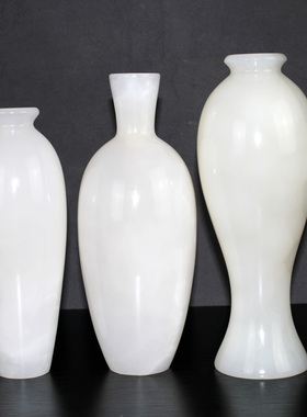 玉石小花瓶客厅书房办公室摆件家居F装饰乔迁新居礼物艺术工艺笔