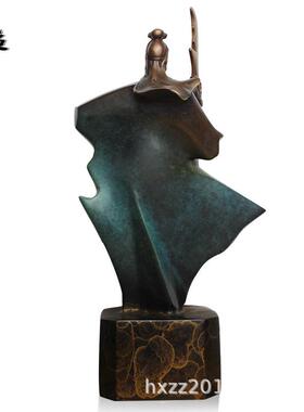 青铜关公摆件黄铜小号关公工艺品客厅家居办公室装饰摆设开业礼品