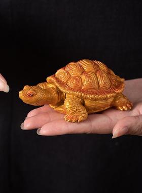 创意变色金钱龟茶宠摆件精品可养小乌龟茶桌茶盘茶玩配件装饰摆设