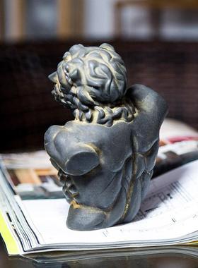 现代简约拉奥孔欧式艺术桌面装饰人物小摆件仿铸铁雕塑手工装饰品