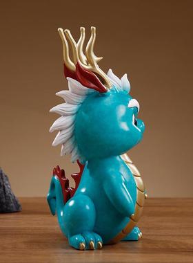 盛凡工厂直供生肖龙黄铜中式家居摆件装饰品玄关客厅书房家居工艺