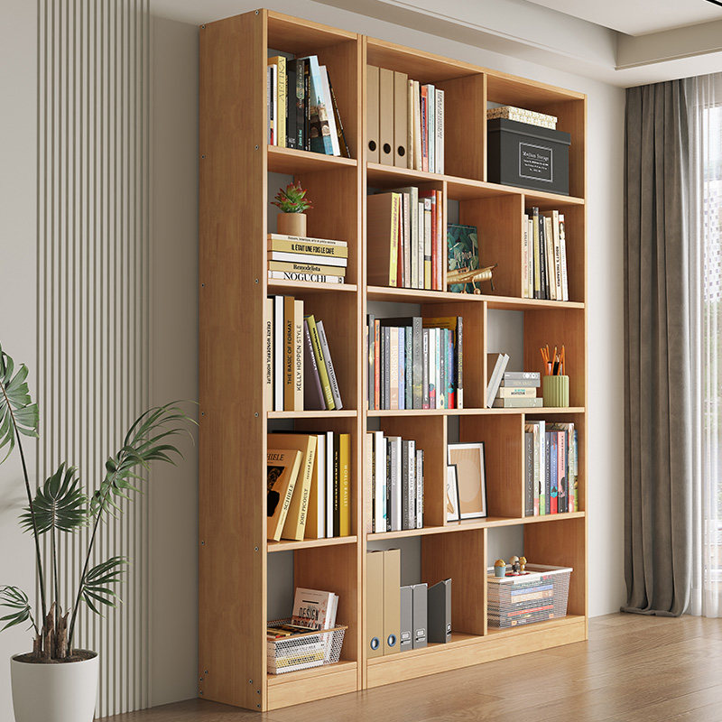 中式书柜一体整墙书橱全实木组合书架简约卧室儿童收纳柜置物柜子,淘宝优惠券,粉丝福利购,淘宝优惠卷