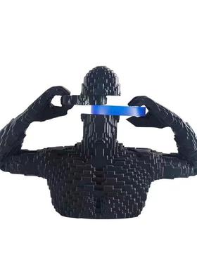 现代OKB关简约积马赛克人柜物雕塑摆件卧室客厅玄电视柜木酒装饰