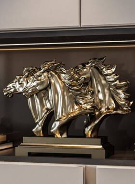 生肖马摆件龙柜铜马精神办ATKD1147公室桌艺面装饰品电视送礼冷铸