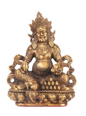 杨铜记铜财神黄财神办西方财神摆0021工艺品居公室摆家件件藏佛