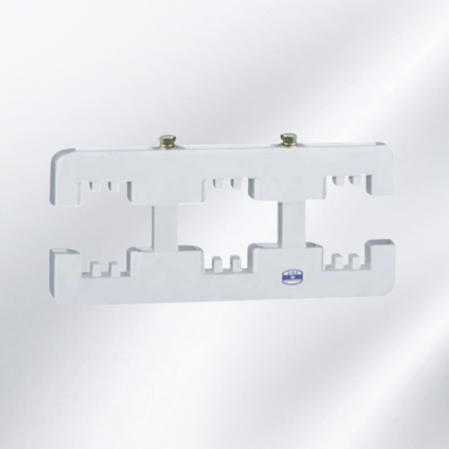 东3A-348L灰白色绝缘母线夹间距120母线框三相三排铜牌固定夹350L - 图1