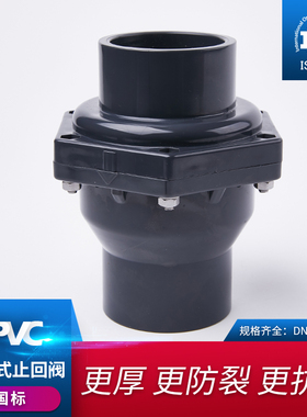 戎生upvc翻板式止回阀摆动上水逆止阀化工pvc管立卧式水平止逆阀