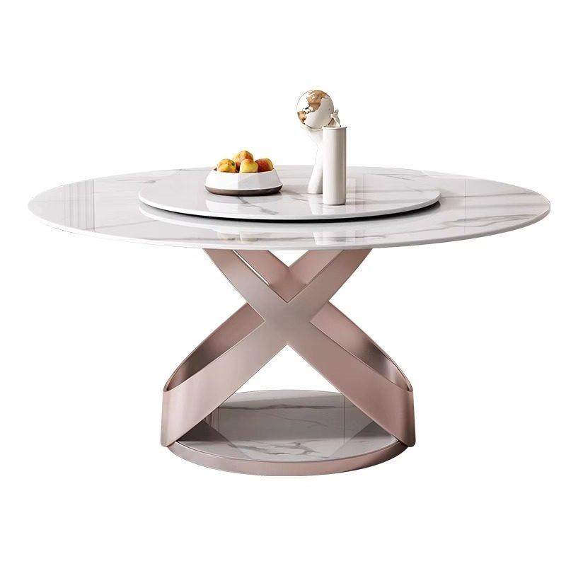 意式极简岩板餐桌椅组合小户型家用圆形可旋转吃饭桌子,淘宝优惠券,粉丝福利购,淘宝优惠卷