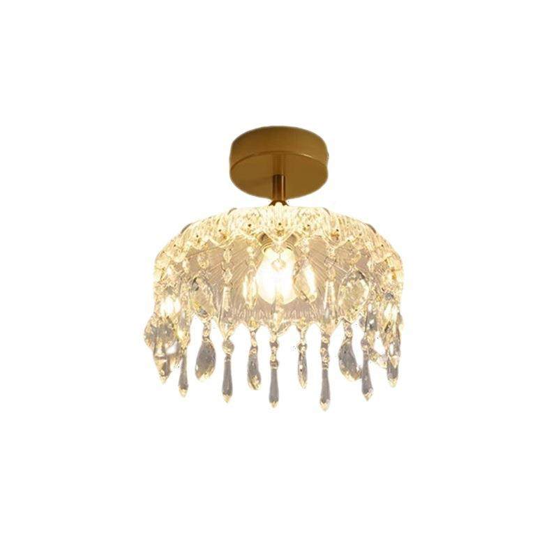 轻奢法复式过道台玄关顶灯阳古美吸式K9水晶床头LED吊灯920走廊灯,淘宝优惠券,粉丝福利购,淘宝优惠卷