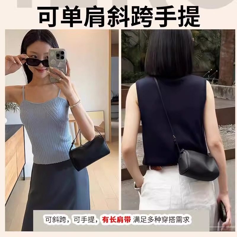 画颜女2024新款笔袋包牛皮手拎包90s真皮迷你腋下TR手提笔筒包,淘宝优惠券,粉丝福利购,淘宝优惠卷