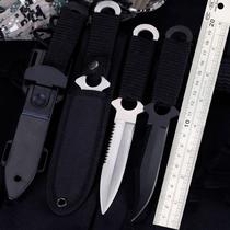 Outdoor portable small straight knife camping tactical diving hunting knife high hardness survival knife wild survival multi-functional knife