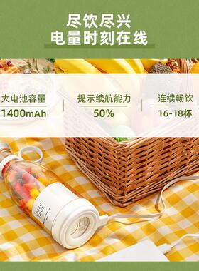 家用多功能钢刀碎冰榨汁机小型便携式榨汁杯电动搅拌机水果汁奶昔