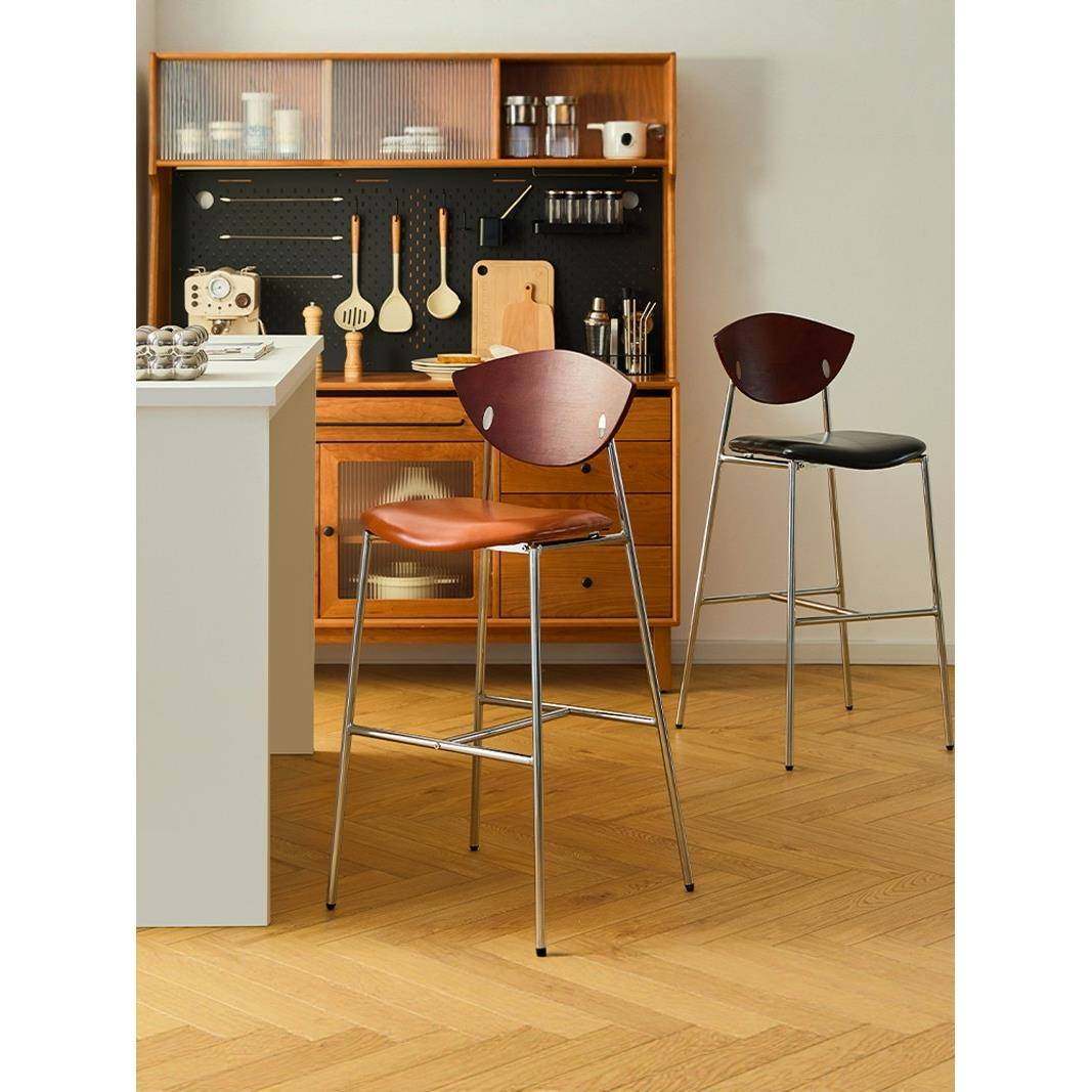 中古吧台椅子靠背家用实木高脚凳网红飞鸟椅覆古酒吧椅前台岛台椅,淘宝优惠券,粉丝福利购,淘宝优惠卷