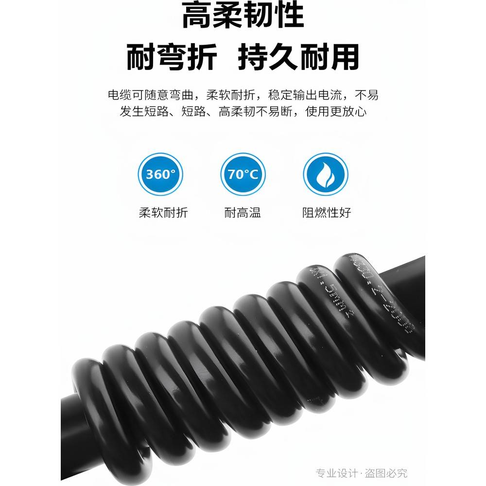 国家标准铜芯电源线2 3 4 5芯电缆Rvv 1.0 1.5 2.5 4 6方软护套线 - 图0