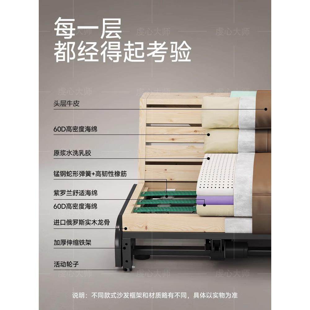 虔心大师 电动劳伦斯真皮沙发意式客厅零靠墙多功能直排牛皮沙发,淘宝优惠券,粉丝福利购,淘宝优惠卷