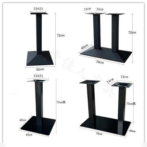 桌子腿不锈钢桌脚支撑架吧台脚圆桌底座餐桌支架铁艺桌架定制桌脚 - 图3