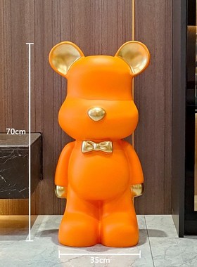 速发熊摆件客厅家居大奢落型酒柜电视柜轻地暴击熊装饰品