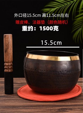 速发尼摆尔铜磬法敲打音钵罄颂铜盂奉大院泊件庙供佛前钵