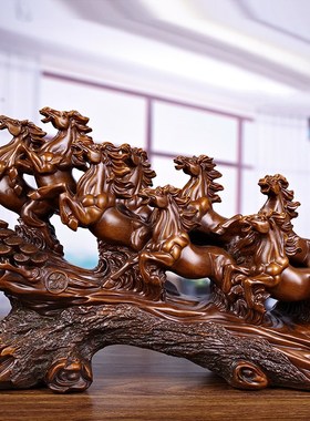 速发大号店骏雄风摆件家财客厅十二生肖马装饰品八铺开业招居马摆