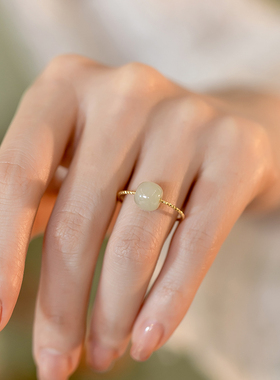 速发和田玉202年爆款设计精致食指日韩显白闺蜜可调节