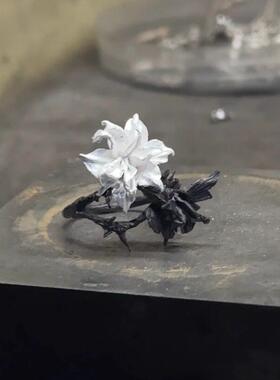 原创《双相情感障碍》概念设计戒指 黑白双色曼陀罗