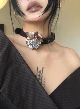 23新款 凋零花 真皮马毛项圈 可调节 明星同款