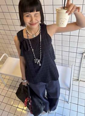 原创设计小众重工编织贝母多用朋克百搭项炼毛衣炼