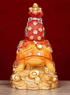 2026马年中李居明宫居天赐龙龟吉祥摆财件家办公室公司中宫摆件一