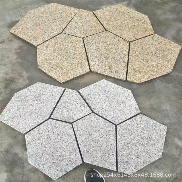 Yellow rust stone irregular ice crack stone bluestone slab antique cultural stone scenic spot ground paving yellow rust stone ice crack