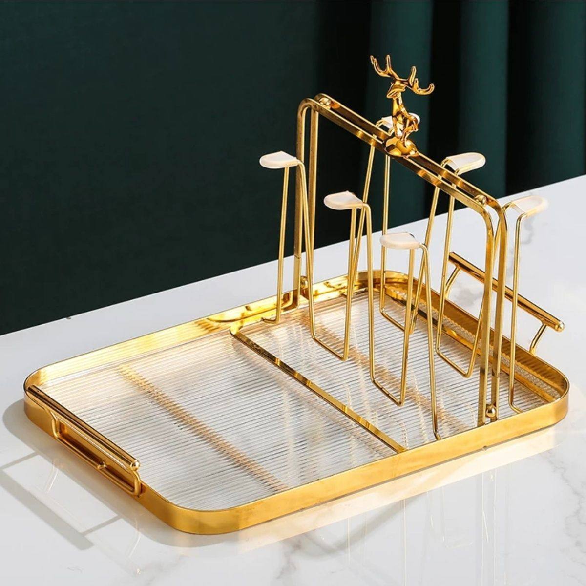 家用高颜值亚克力托盘长方形ins轻奢水杯茶盘收纳餐盘客厅,淘宝优惠券,粉丝福利购,淘宝优惠卷