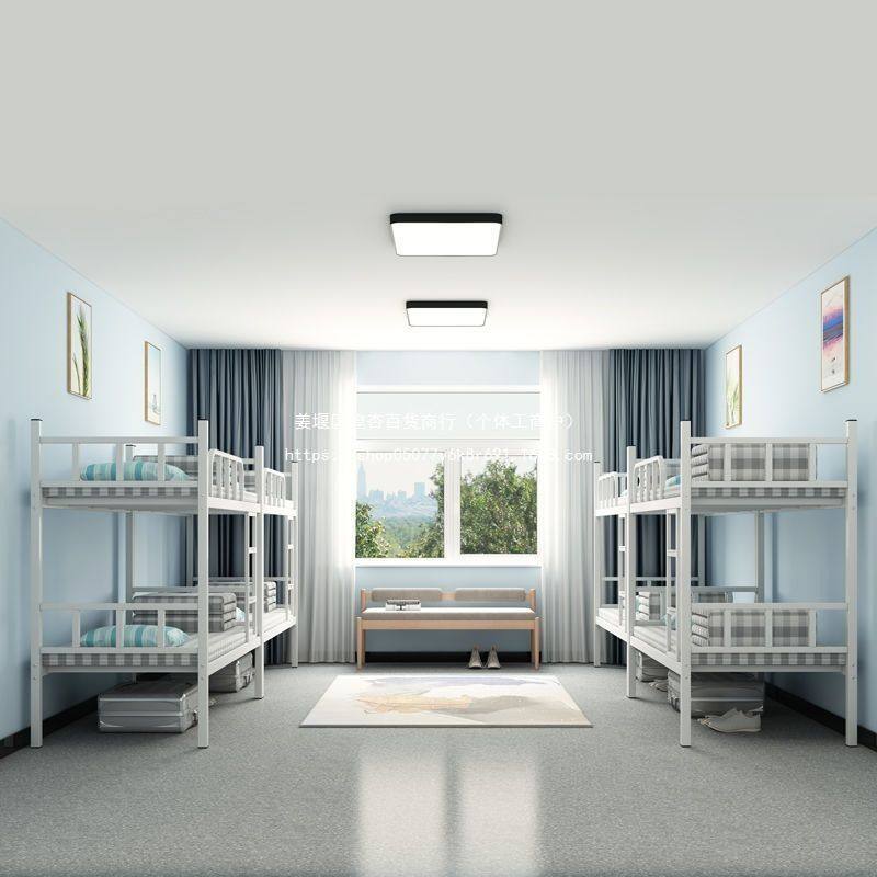 上下铺铁架床双人架子高低上下床双层床学生员工宿舍1.9米铁床,淘宝优惠券,粉丝福利购,淘宝优惠卷