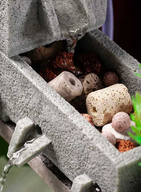 养鱼增氧过滤器陶瓷鱼缸流水招财创意摆件室外庭院循环流水造