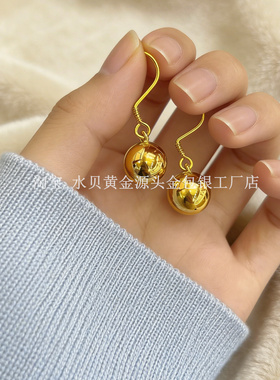 有求必应金包银耳坠金球质感送礼