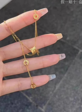 小蛮腰圆环金包银项链送女友礼物