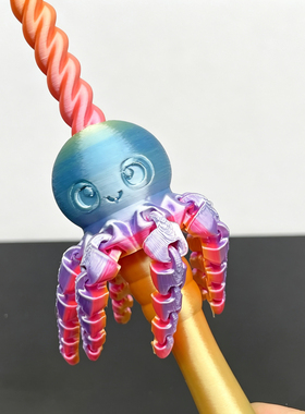 3D打印可旋转可动解压魔法棒