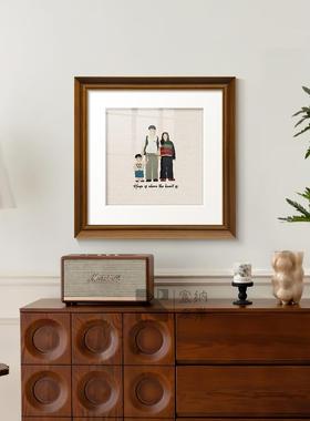 《福满家影》一家三口桌面摆件装摆画SN050207温馨主卧关饰斗柜卧