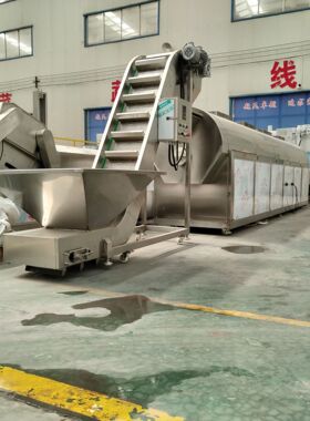 商用连续式电磁炒货机流水线烘烤滚筒炒制设备南瓜子炒货机