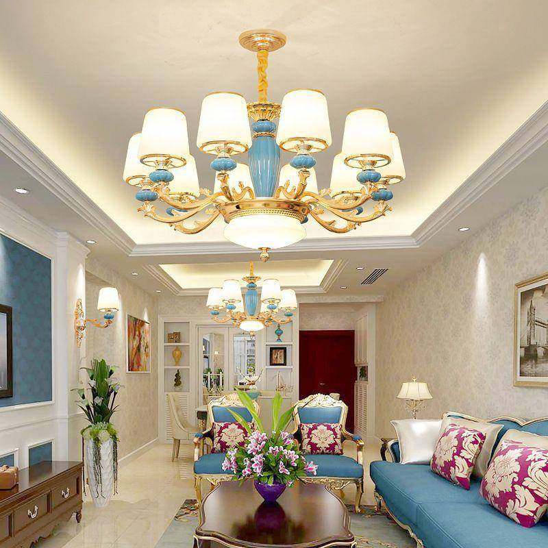 欧式楼陶瓷吊灯代锌合金现复式酒别907墅客厅餐厅卧室眼水晶护吊,淘宝优惠券,粉丝福利购,淘宝优惠卷